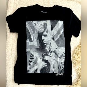 David Bowie B&W flag tee